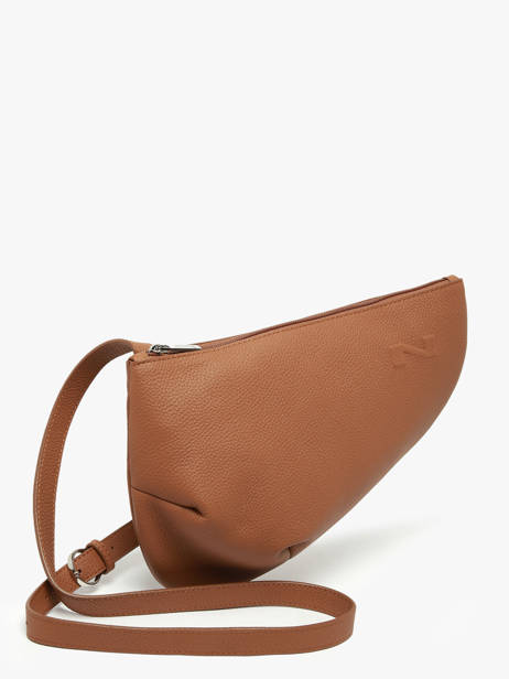 Cross Body Tas Large City Perle Leder Nathan baume Bruin n city 1 ander zicht 2