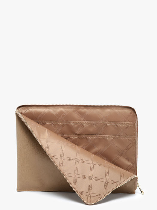 Longchamp Le foulonné Papierhouder Bruin