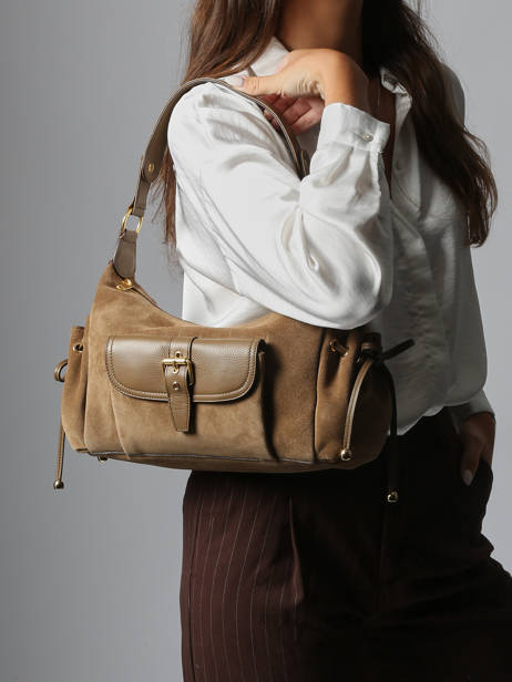 Schoudertas Premium Leder Gerard darel Beige premium DCS78400 ander zicht 1
