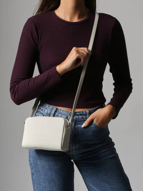 Cross Body Tas Sculpted Calvin klein jeans Wit sculpted 4K3036G ander zicht 1