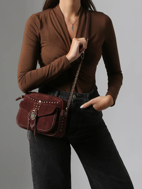 Cross Body Tas Vintage Leder Mila louise Bruin vintage 3327VC ander zicht 1