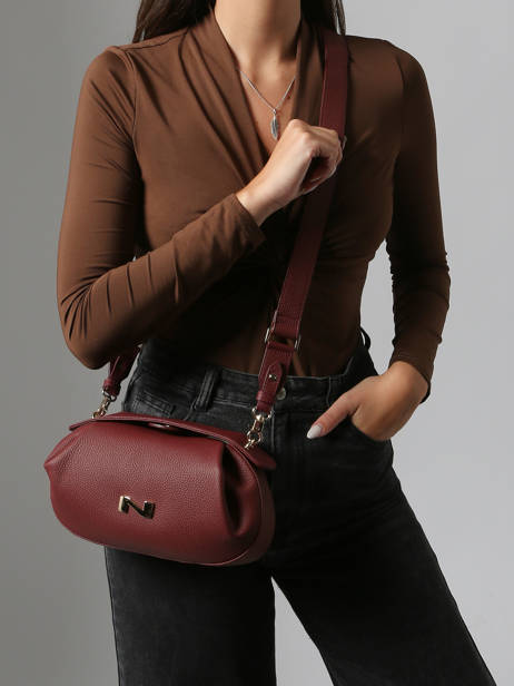 Cross Body Tas Nymphea Leder Nathan baume Violet nymphea 2 ander zicht 1
