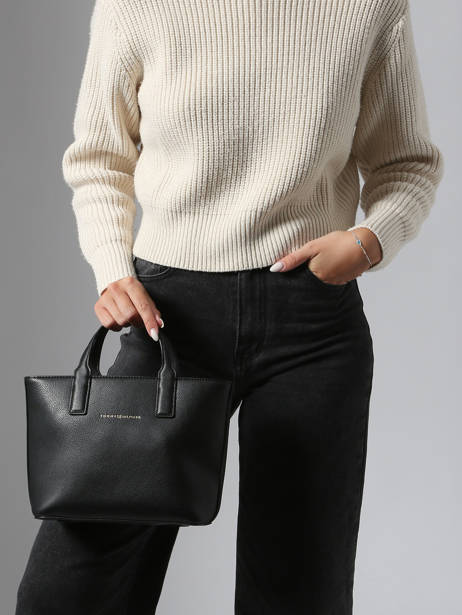 Cross Body Tas Th Logotape Polyurethaan Tommy hilfiger Zwart th logotape AW17448 ander zicht 1