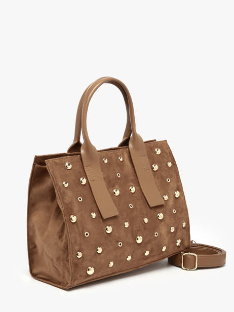 Handtas A4 Formaat Stud David jones Bruin stud CM7868 ander zicht 2