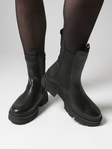 Chelsea Boots Uit Leder Tamaris Zwart women 41 ander zicht 1