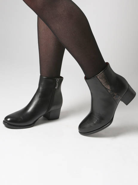 Enkellaarsjes Met Hak Uit Leder Tamaris Zwart women 45 ander zicht 1