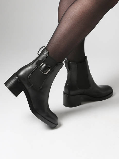 Enkellaarsjes Met Hak Uit Leder Tamaris Zwart women 45 ander zicht 1