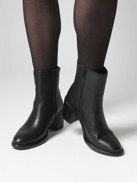 Enkellaarsjes Met Hak Uit Leder Tamaris Zwart women 45 ander zicht 1
