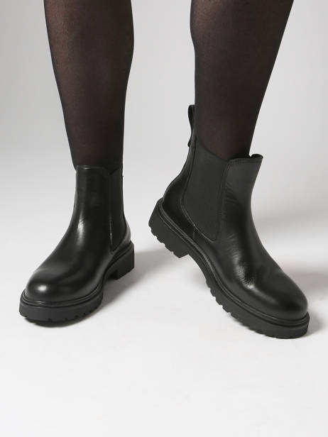 Chelsea Boots Uit Leder Tommy hilfiger Zwart women 8766BDS ander zicht 1