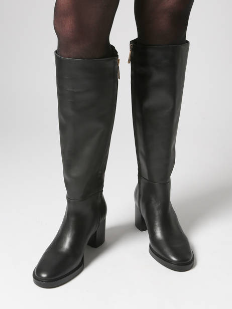 Laarzen Met Hak Uit Leder Tommy hilfiger Zwart women 8865BDS ander zicht 1