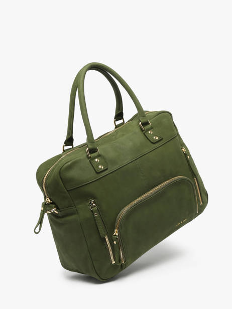 Handtas Vintage Leder Nat et nin Groen vintage MACY ander zicht 1