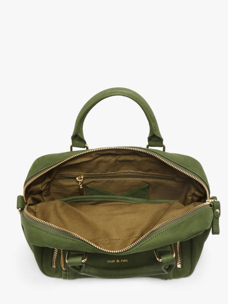 Cross Body Tas Baby Macy Leder Nat et nin Groen vintage BABYMACY ander zicht 2