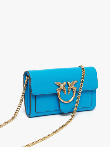 Cross Body Tas Love Bag Icon Leder Pinko Blauw love bag icon A0F1 ander zicht 1