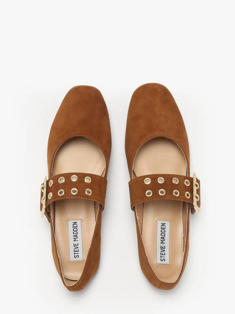 Ballerinas Met Riempjes Uit Leder Steve madden Bruin women 11004770 ander zicht 3