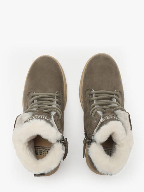 Enkellaarsjes Met Hak Uit Leder Palladium Groen women 99527281 ander zicht 3