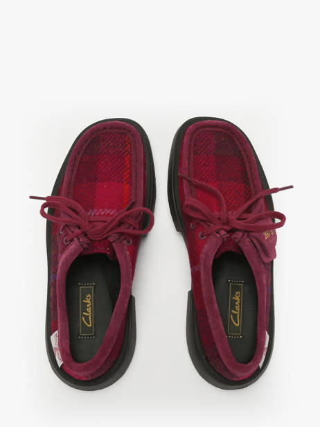Derby Veterschoenen Clarks Rood women 26184947 ander zicht 3