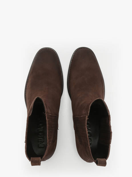 Enkellaarsjes Uit Leder Inuovo Bruin women E07001 ander zicht 3