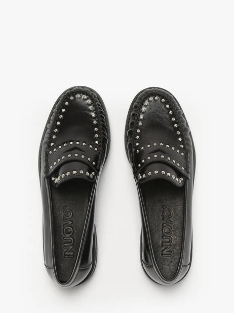 Mocassins Uit Leder Inuovo Zwart women LFG005 ander zicht 3