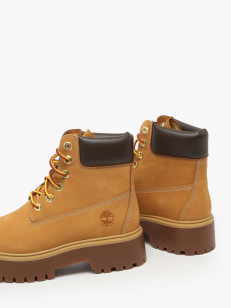 Enkellaarsjes Met Platformzool Uit Leder Timberland Bruin women 5RJD2311 ander zicht 2
