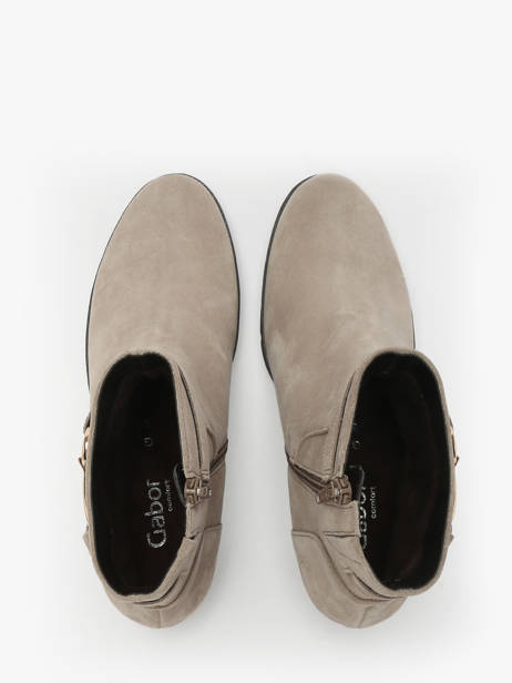Enkellaarsjes Met Hak Uit Leder Gabor Grijs women 39 ander zicht 3