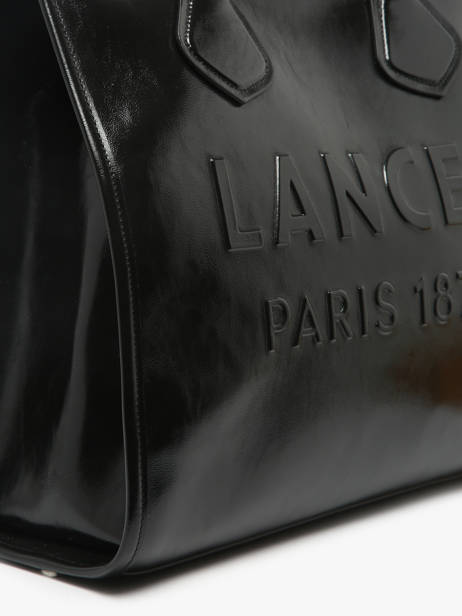 Schoudertas Met Rits In Naplack Leder Lancel Zwart cabas d'ete A13770 ander zicht 3