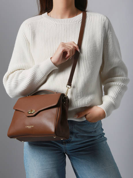 Cross Body Tas Milano Cosmos Leder Lancaster Bruin milano cosmos 55 ander zicht 1