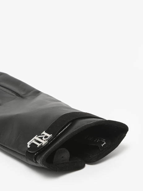 Dameshandschoenen Metal Logo Leder Lauren ralph lauren Zwart elmswood 54927240 ander zicht 1