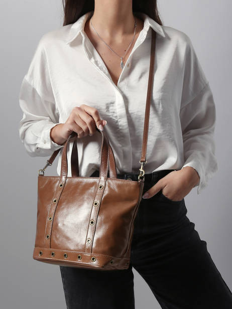 Handtas Cabas Cuir Leder Vanessa bruno Bruin cabas cuir 82V40435 ander zicht 1