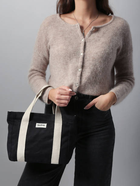 Handtas Best Seller Katoen Hindbag Zwart best seller LOUISE ander zicht 1