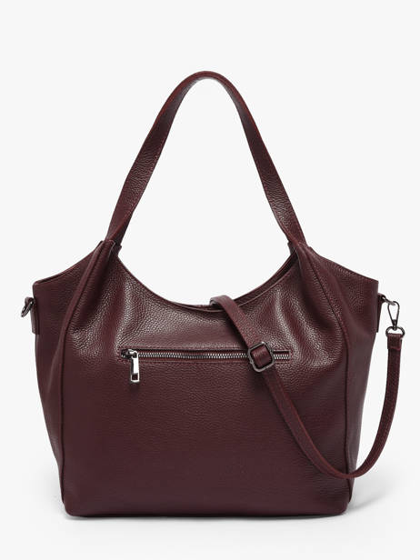 Schoudertas Caviar Leder Milano Rood caviar CA25061 ander zicht 4