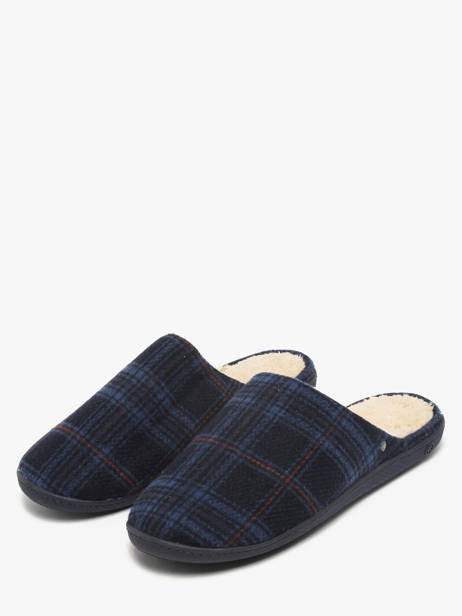 Pantoffels Isotoner Blauw men 1119991 ander zicht 1