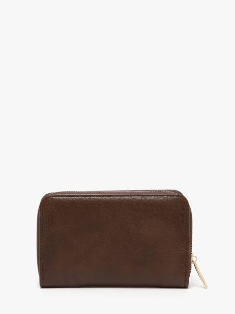 Portefeuille Carolina Lulu castagnette Bruin zip CAROL035 ander zicht 3
