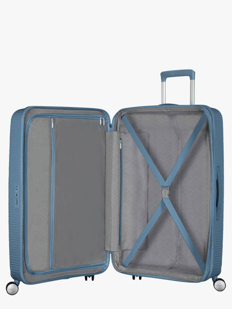 Harde Reiskoffer S Soundbox American tourister Blauw soundbox 32G002 ander zicht 4