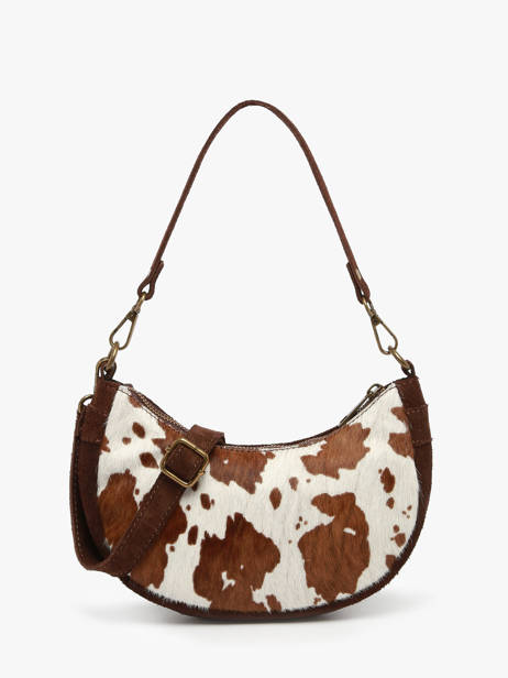 Schoudertas Mucca Leder Milano Bruin mucca VM25064