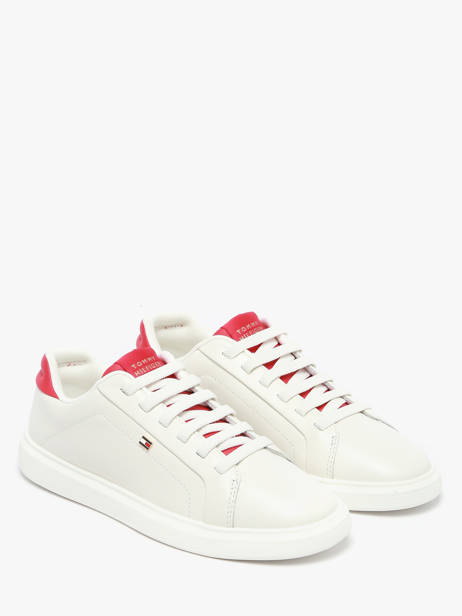 Sneakers Uit Leder Tommy hilfiger Wit women 89480GI ander zicht 1