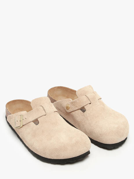 Slippers Boston Uit Leder Birkenstock Beige women 1030883 ander zicht 1