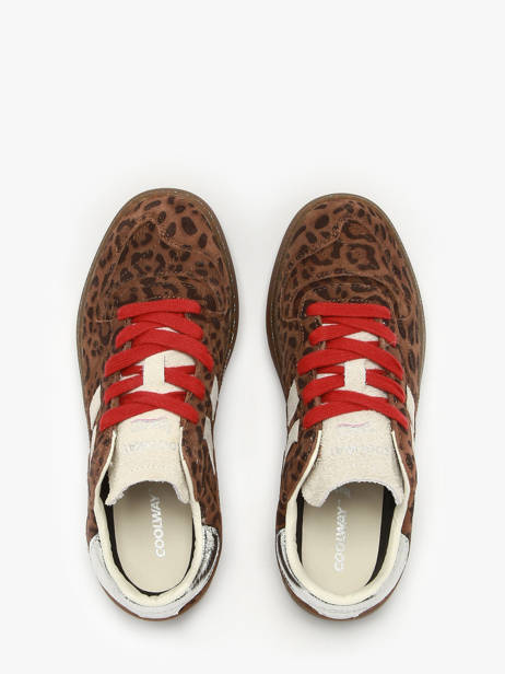 Sneakers Goal En Cuir Coolway Bruin women 7603298 ander zicht 3