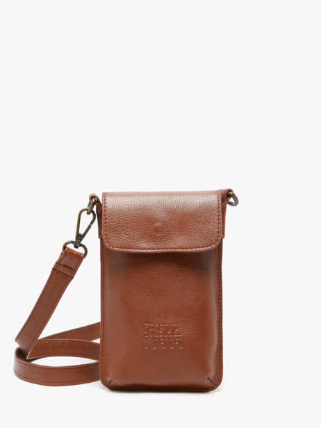 Telefoonetui Leder Basilic pepper Bruin cow BCOW88