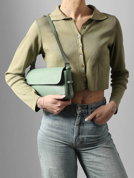 Sac Porté épaule Caviar Leder Milano Groen caviar CA25111 ander zicht 1