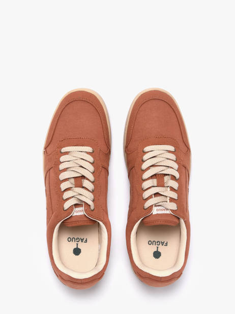 Sneakers Uit Leder Faguo Bruin men 26CG0101 ander zicht 3