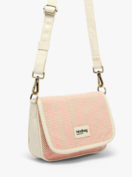 Cross Body Tas Tressage Katoen Hindbag Roze tressage TS ander zicht 2