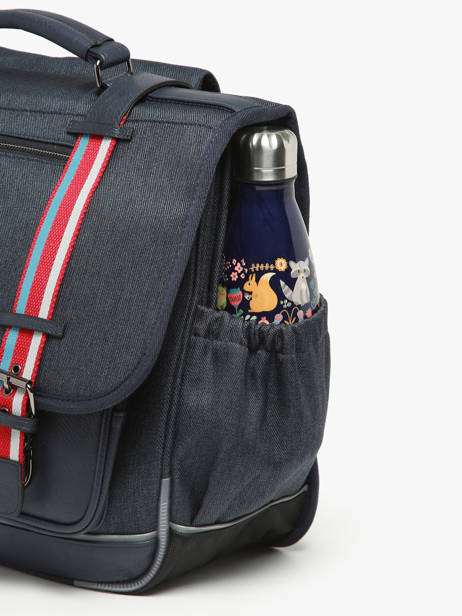 Boekentas 3 Compartimenten Cameleon Blauw vintage urban PBVBCA41 ander zicht 5