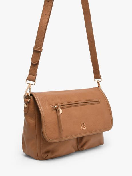 Cross Body Tas Zip Lulu castagnette Bruin zip ALENA ander zicht 1