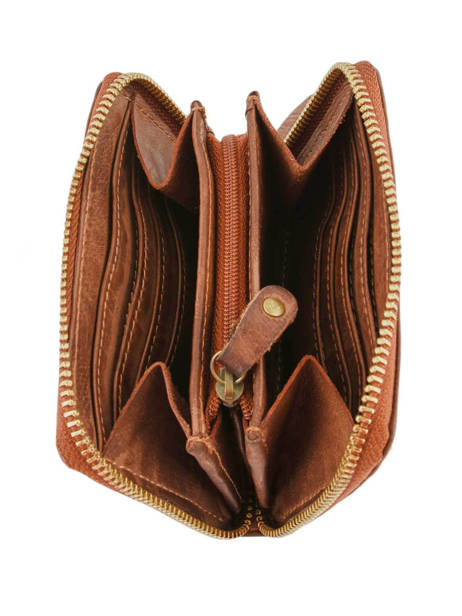 Portemonnee Texas Leder Biba Bruin heritage BT11 ander zicht 1