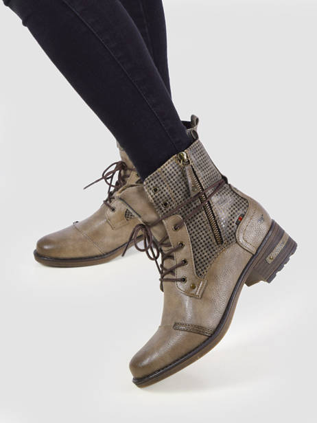 Enkellaarsjes Mustang Beige women 1229510 ander zicht 1