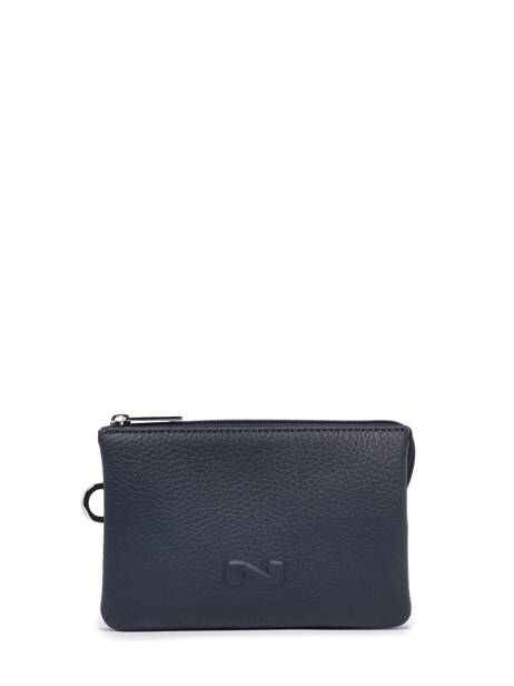 Etui 2 Compartimenten Leder Nathan baume Blauw original n 283N