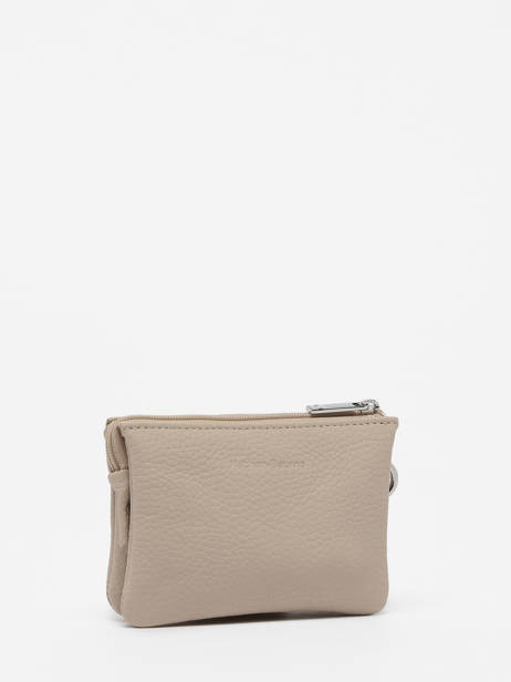 Portemonnee 2 Compartimenten Leder Nathan baume Beige original n 302N ander zicht 2