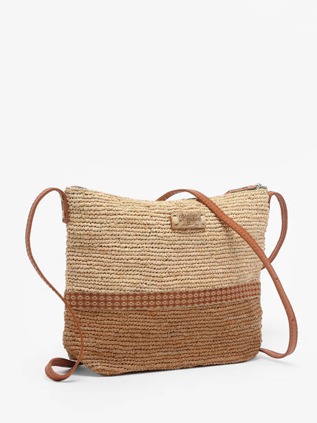 Cross Body Tas L'atelier Du Crochet Le voyage en panier Beige l'atelier du crochet AM730 ander zicht 2