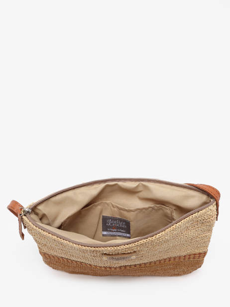 Cross Body Tas L'atelier Du Crochet Le voyage en panier Beige l'atelier du crochet AM730 ander zicht 3