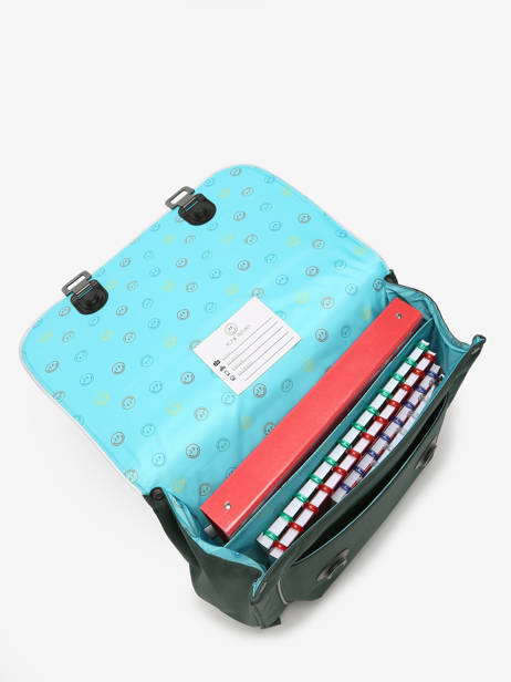 Boekentas It Bag Midi 2 Compartimenten Jeune premier Groen daydream boys B ander zicht 3